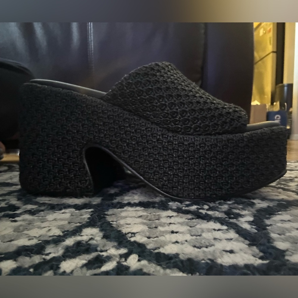 Beach by Matisse Black Platform Mule Heels - Women's Slip-On Shoes